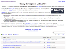 Tablet Screenshot of dev.list.galaxyproject.org